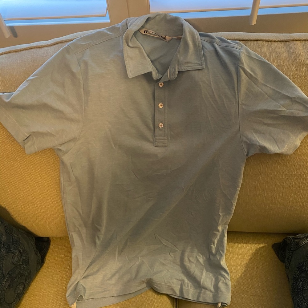 Men’s light blue Travis Mathew polo